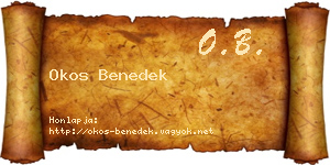 Okos Benedek névjegykártya